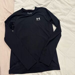Under Armour Dark Long Sleeve cold gear Top with Logo like new